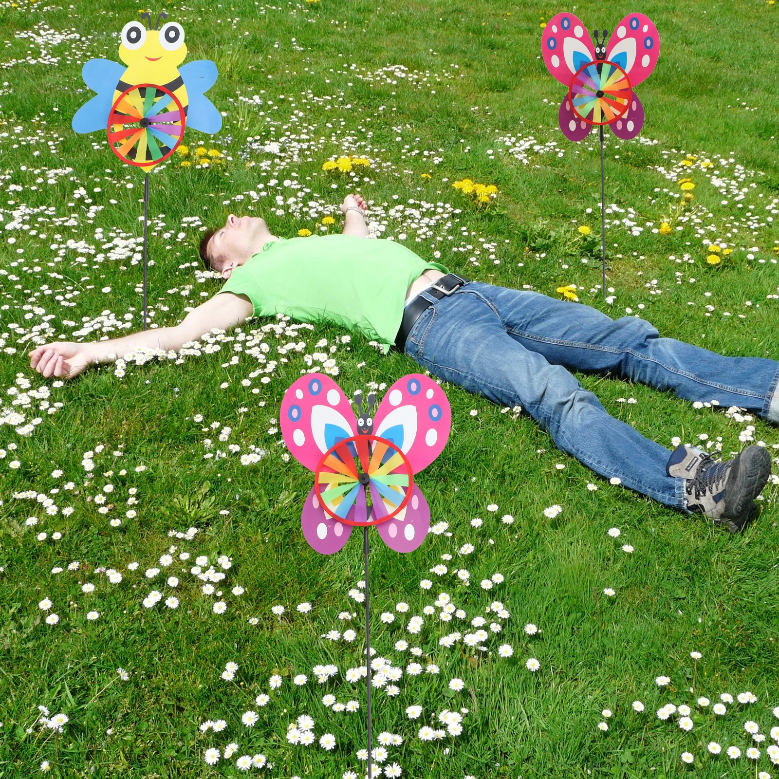 

Shape Windmill Pinwheel Toy Turntable Garden Colorful Pvc Outdoor Plastic Child