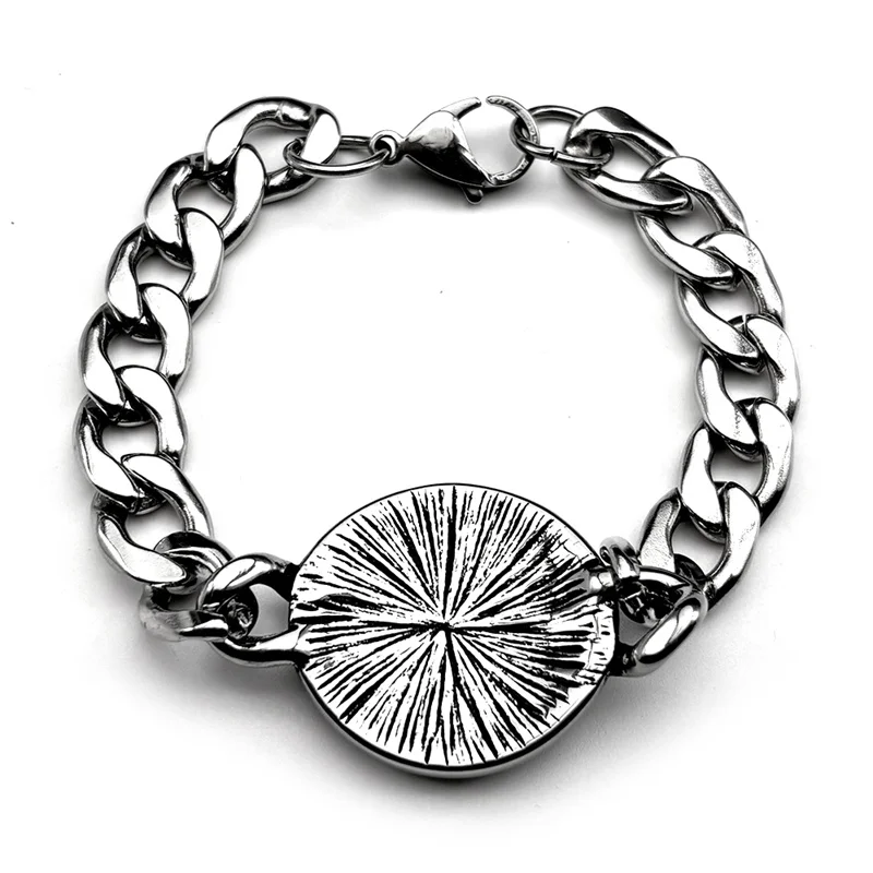 الفولاذ المقاوم للصدأ العيون المصرية سوار للرجال بيان الأساطير عين را حورس رمز فضي اللون تميمة أساور مجوهرات #3