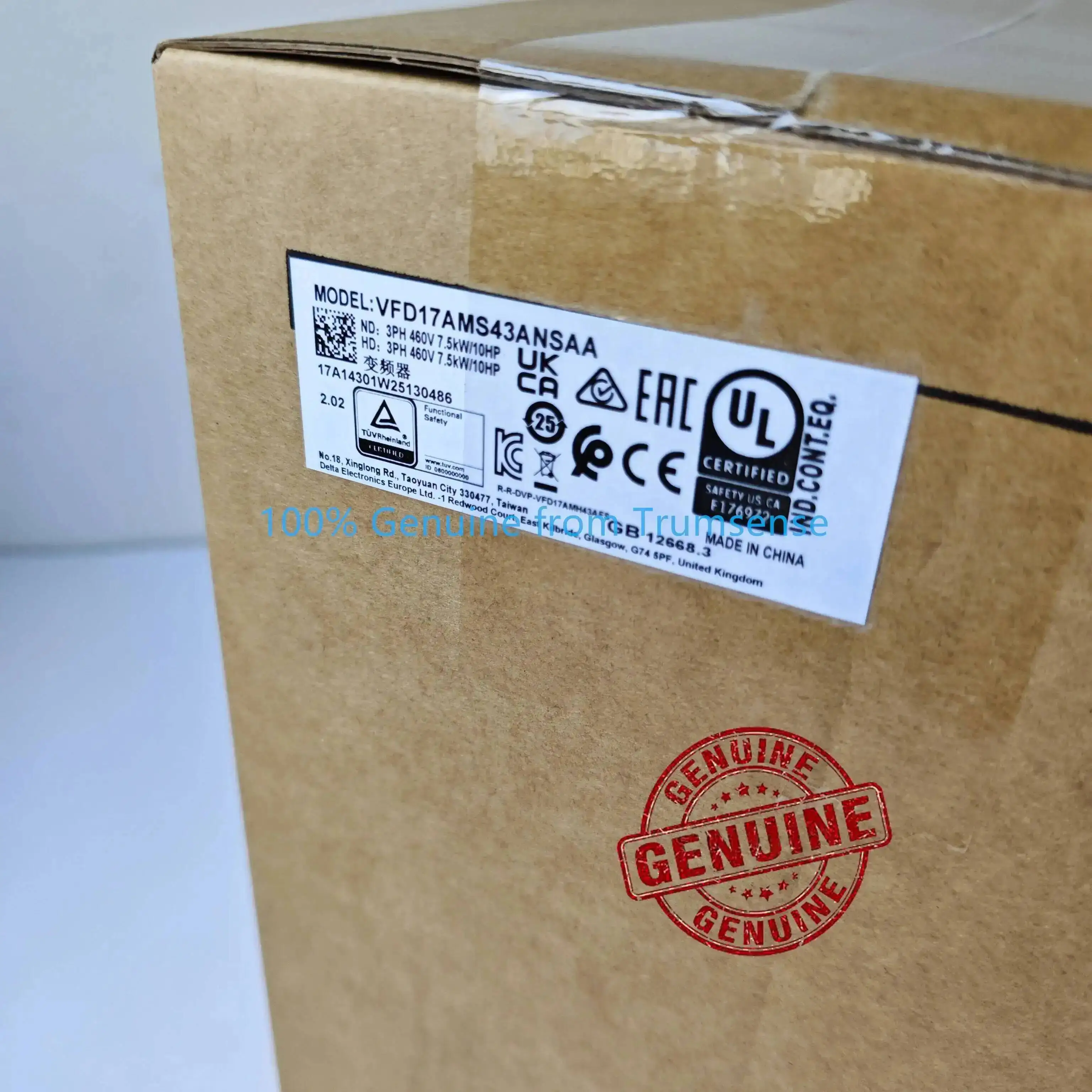 Genuine MS300 Series VFD17AMS43ANSAA 7.5kw 10HP Frequency Converter Frequency Inverter Single Phase 460V Heavy Duty Output