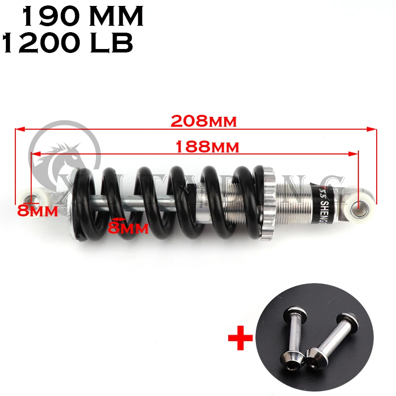 NONE 90/100/115/125/150/170/180/190/200/215MM Hinterradaufhängung Schock für 47cc49CC Super Minimoto ATV Elektroroller Mini Pocket Bike 8