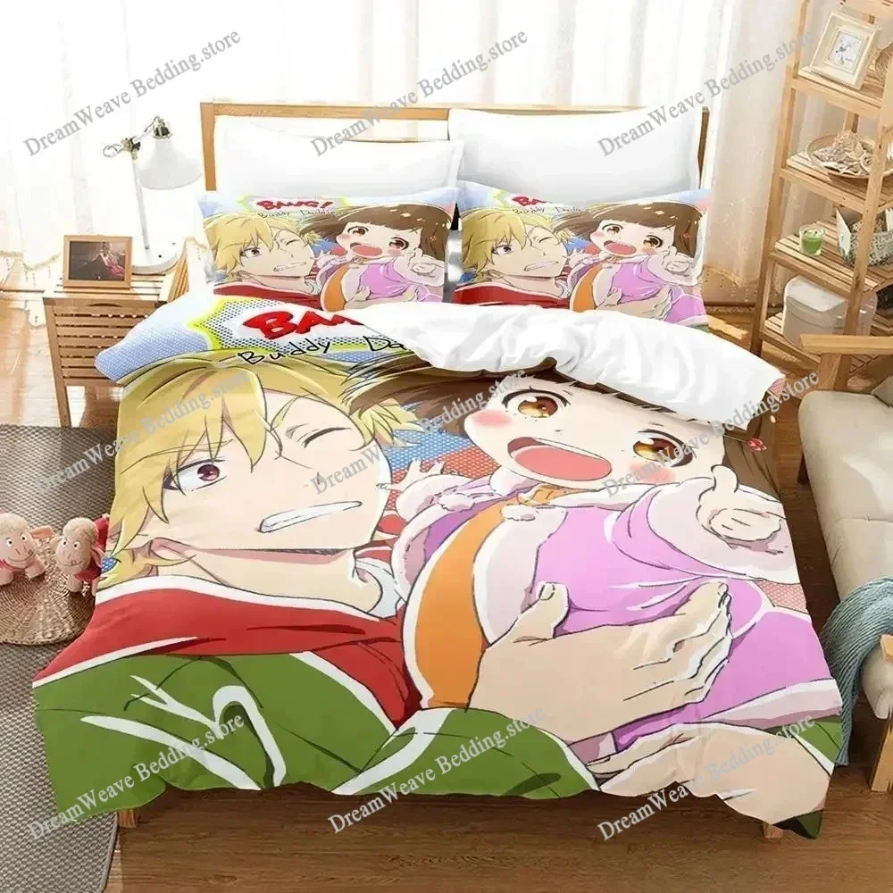 Buddy Daddies Luxury Bedding Set Japan Anime Cartoon Duvet Cover Set Comforter Bedspread Twin Single Size Printed Home Textile