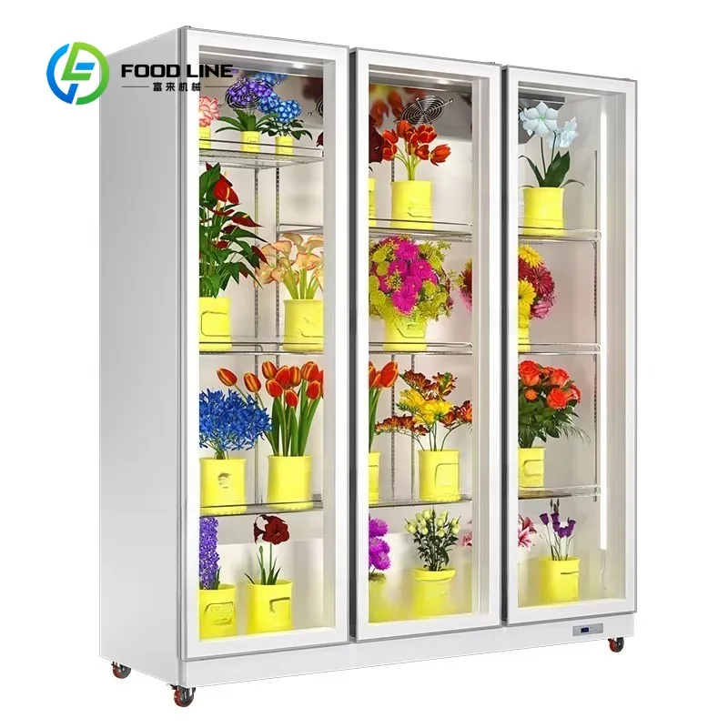 Custom Made Fresh Flower Fridge Display Cooler Refrigerated Showcase for Flower