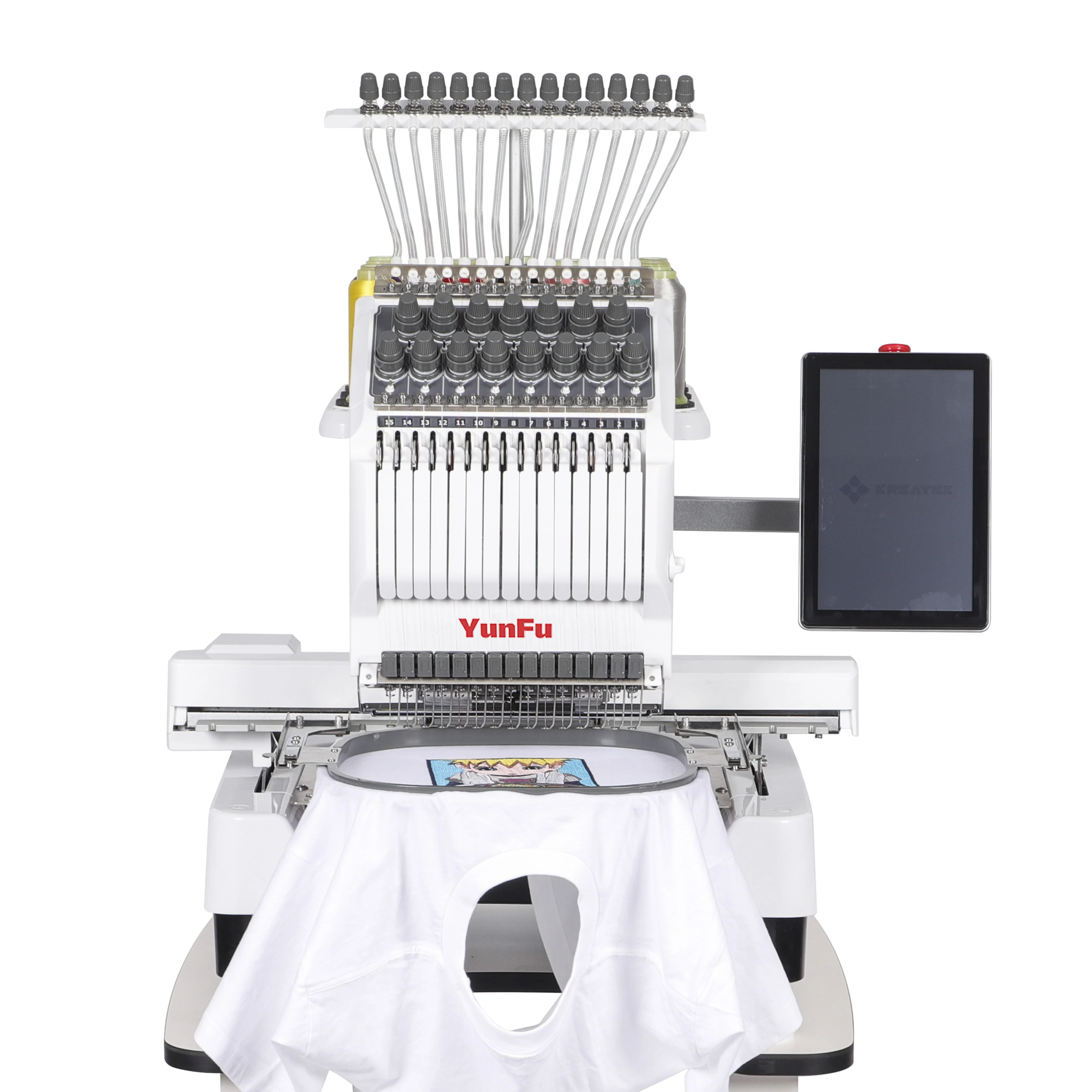 HM-1501 Professional 15 Needles Home Embroidery Machine, High Performance System
