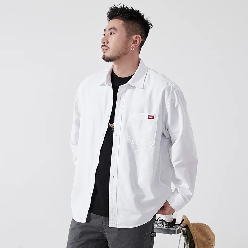 

2023 Men's Shirts Street Wear Men's Clothing Pure 100% Cotton Shirts And Blouses Fashion Hombre Loose Men Clothing Camisa Japane