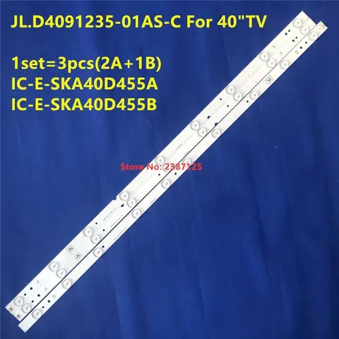 LED 백라이트 스트립, 40LES73 40LES69 Philco Ph40e36 Sp-led40 Jl.D4091235-01AS-C E465853 IC-A-SKA40D455A IC-D-SKA40D455B, 3 개 Best5