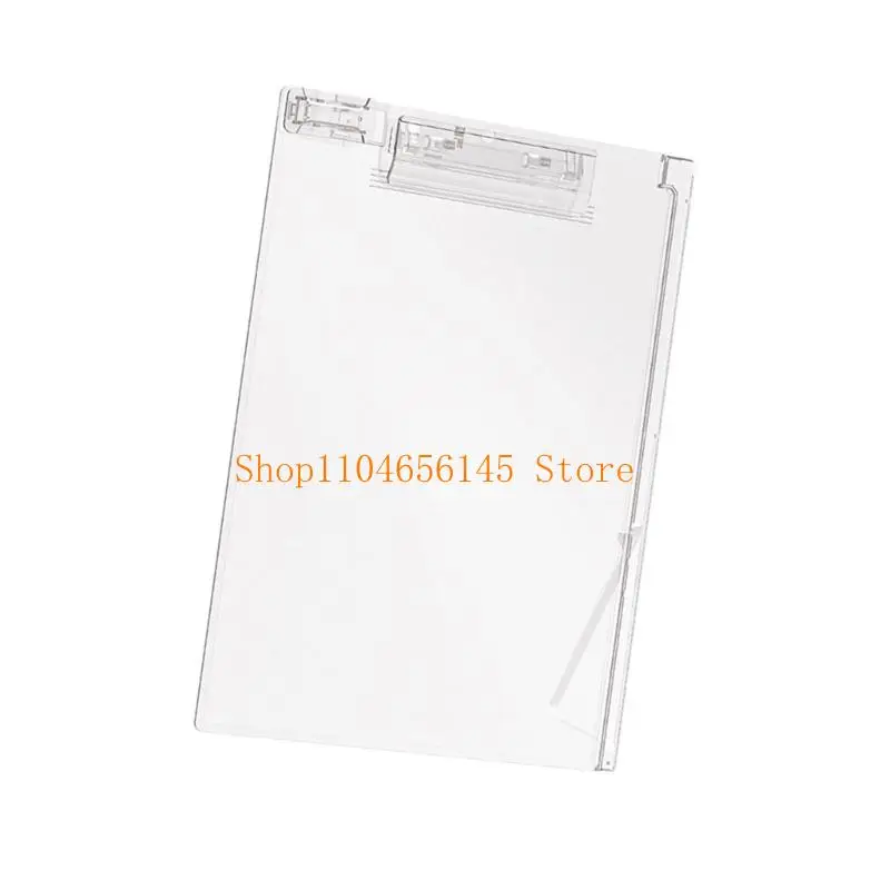 5asd Clear Acrylic Clipboard Writing Board with Pen Clip and Measuring Ruler for Business Meetings Office School Classroom