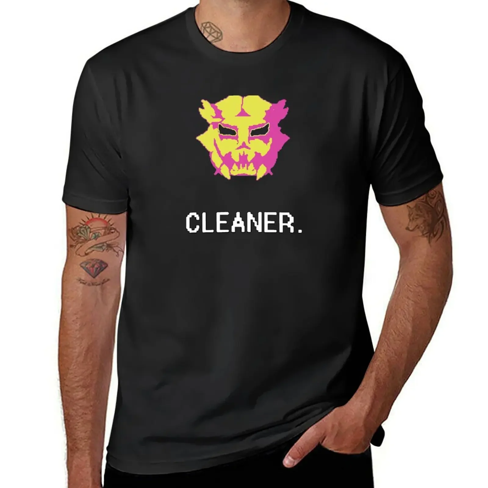 Cleaner 8 Bit T-Shirt vintage graphic tee baggy shirts men clothes