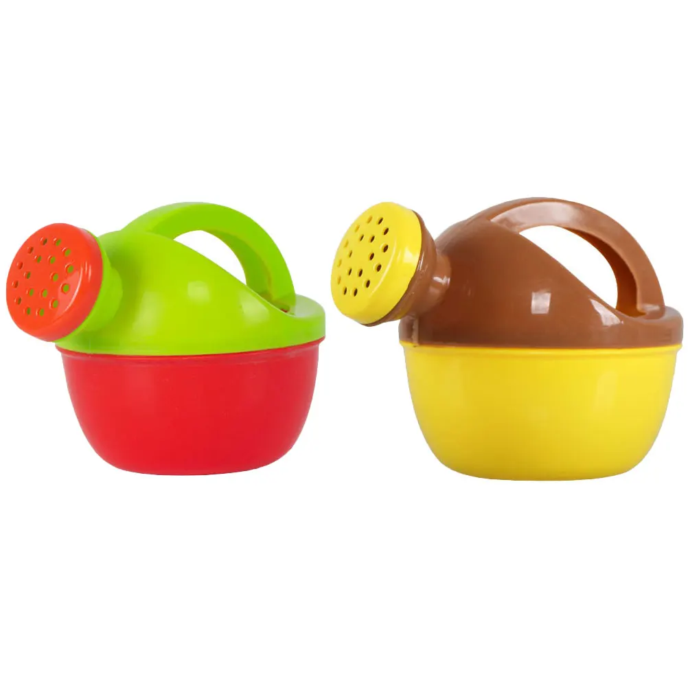 Pote de água plástico para crianças, brinquedo do banho do bebê, multifunções, presente da criança, fontes do jardim, 2pcs