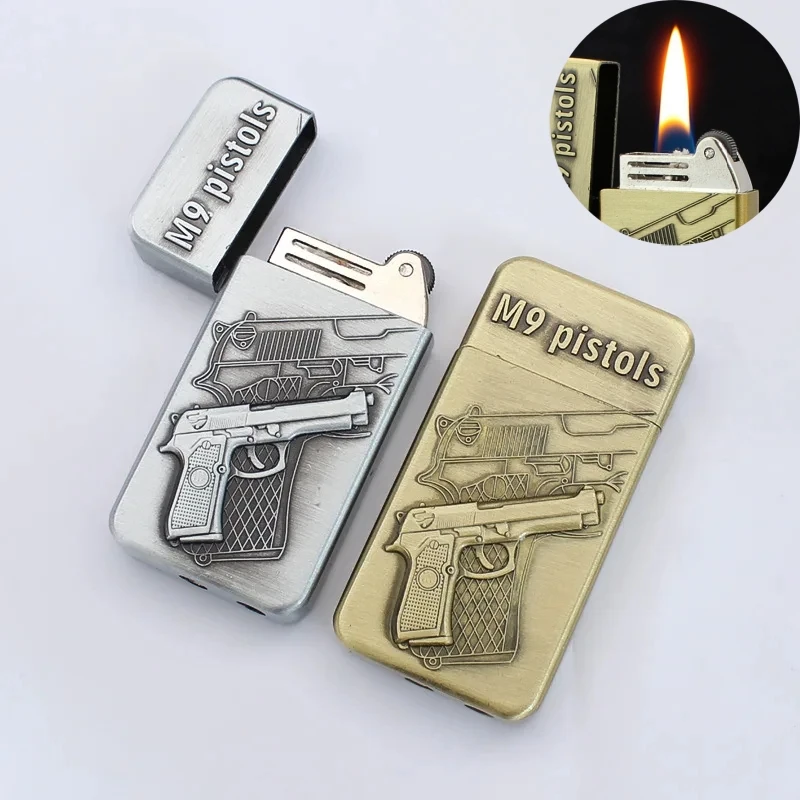 

Creative Retro Toys with Concave Convex Craftsmanship Lighters Metal Grinding Wheels Igniters Tobacco Accessories Smoking Gifts