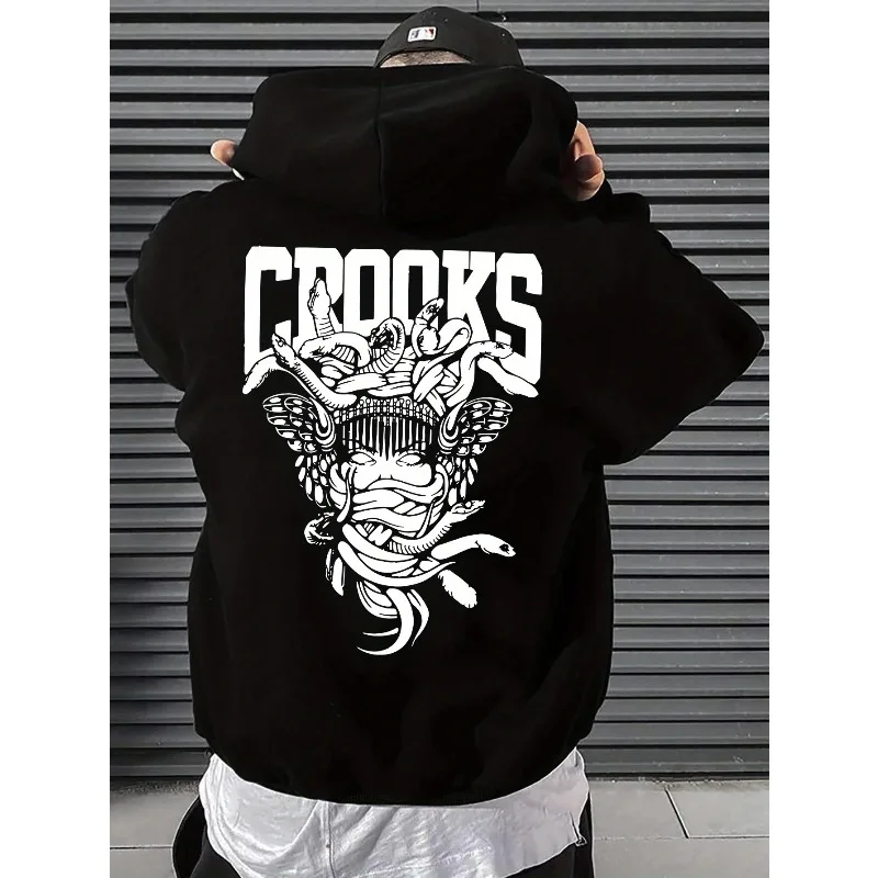 2025 هوديي رجالي بنمط هندسي ثلاثي الأبعاد مطبوع عصري مناسب كاجوال بقلنسوة متعدد الوظائف ملابس الشارع مريحة #1