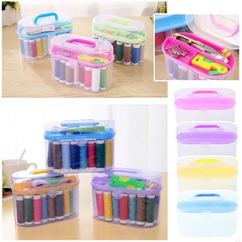 Q0KA Sewing Tool Storage Box Needle Thread Scissor Container