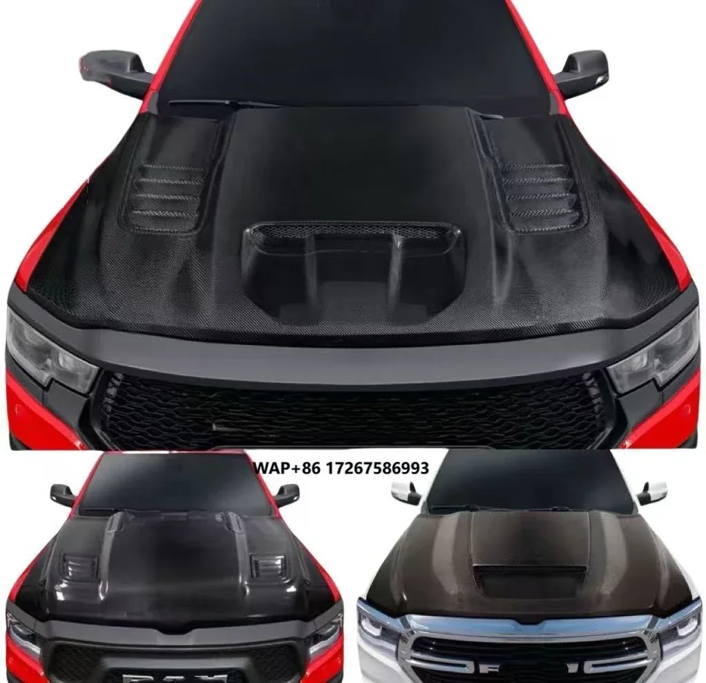For Dodge Ram Carbon Fiber Hood Engine Cover a Variety of Styles