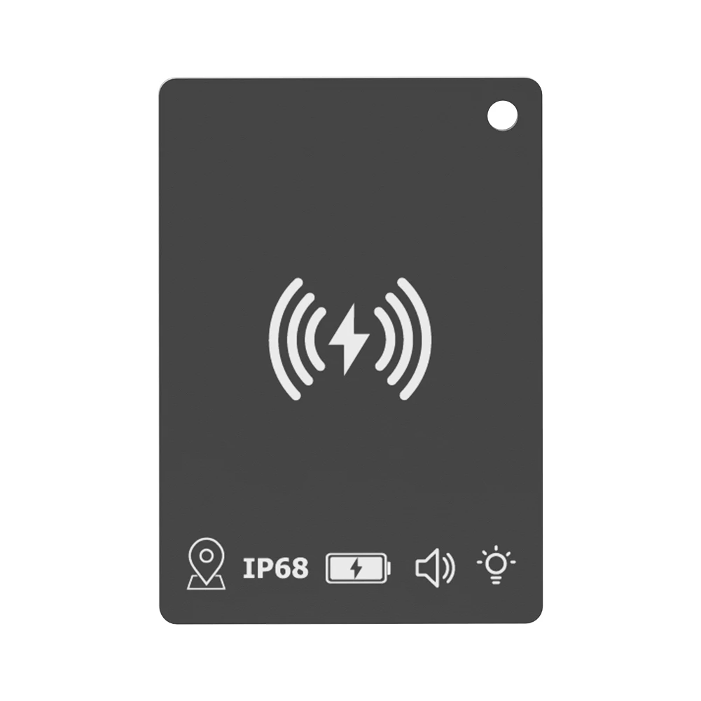 1/2 قطعة بطاقة تعقب المحفظة شحن لاسلكي تتبع الموقع مكافحة فقدان مقاوم للماء لتحديد المواقع محدد العمل مع أبل العثور على تطبيقي #6