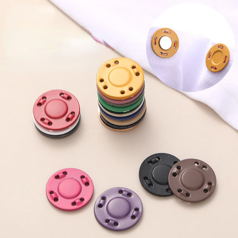 12.5/21/25mm Magnetic Clothing Invisible Magnet Buttons Snaps Fasteners Buttons for DIY Clothing Bag Overcoat Sewing Supplies