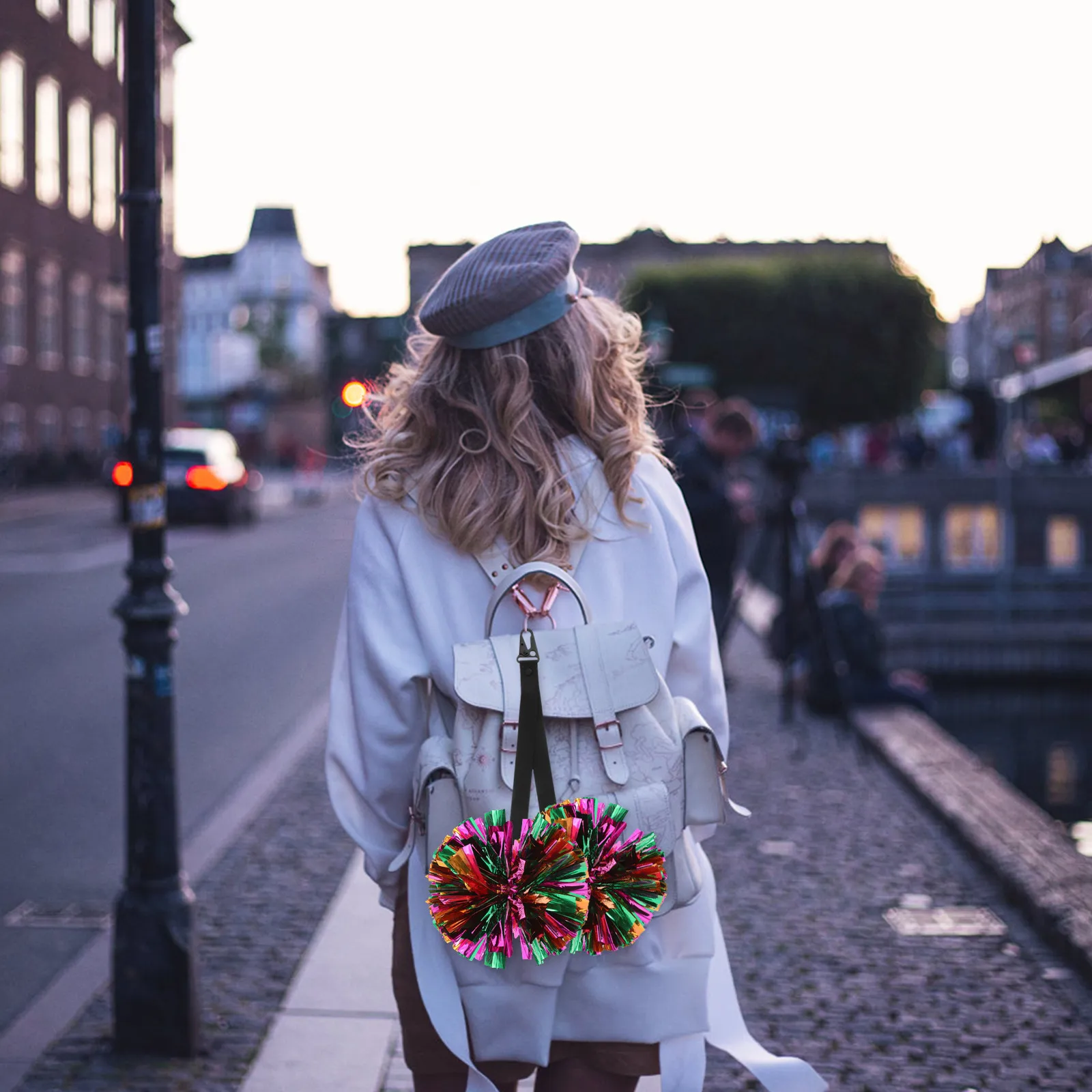 

Держатель для помпонов для чирлидинга с регулируемым полиэстеровым ремнем, удобный для переноски, для хранения помпонов, необходимые аксессуары для чирлидинга, командные принадлежности