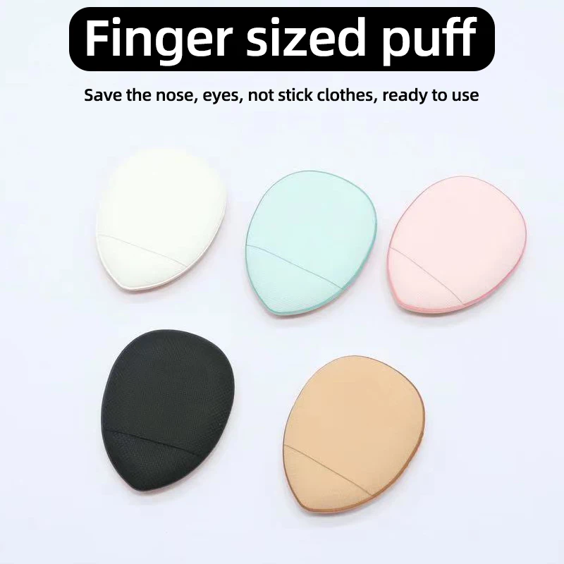 

OGEYERO Mini Size Makeup Sponge Concealer Foundation Puff Air Cosmetic Cushion Sponge Finger Makeup Wet Dry BB Cream Applicator