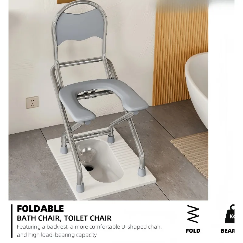 Factory Direct Sales of High-Strength Stainless Steel Commode Chairs, Suitable for The Elderly, Pregnant Women