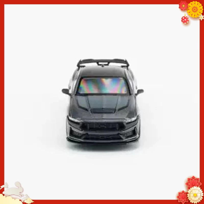 MINI GT 1:64 Scale Mustang Dark Horse 2024 Gray Alloy Car Model Ornament Souvenir Display Collection Hobby Gift