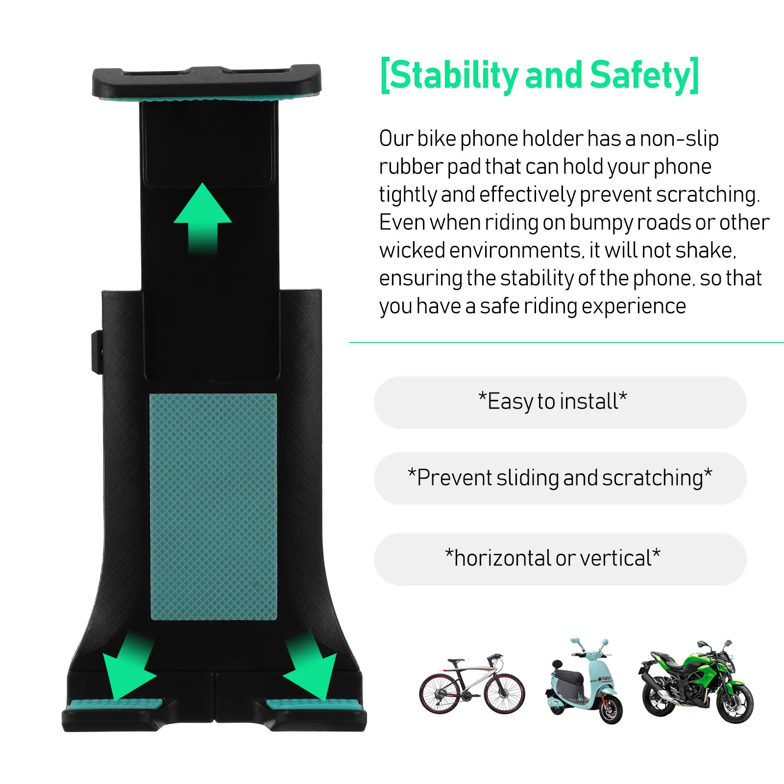 Exercise Bike Phone Holder Treadmill Tablet Stand Compact Adjustable Mount for Handlebar Stroller Sports Equipment Phone Tablet