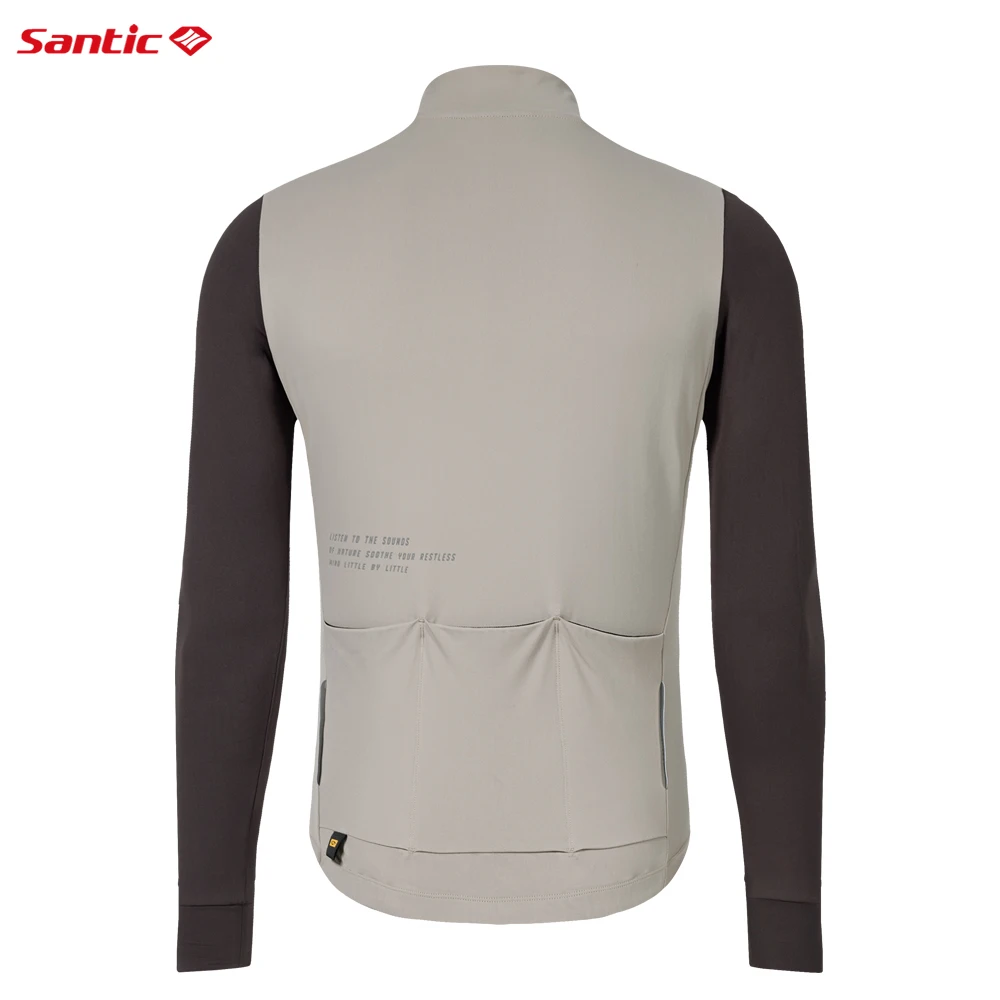 Santic Cycling Jerseys Men's Winter Fleece MTB Lightweight Thermal Cycle  Jackets Windproof Reflective Bike Jerseys With Pocket