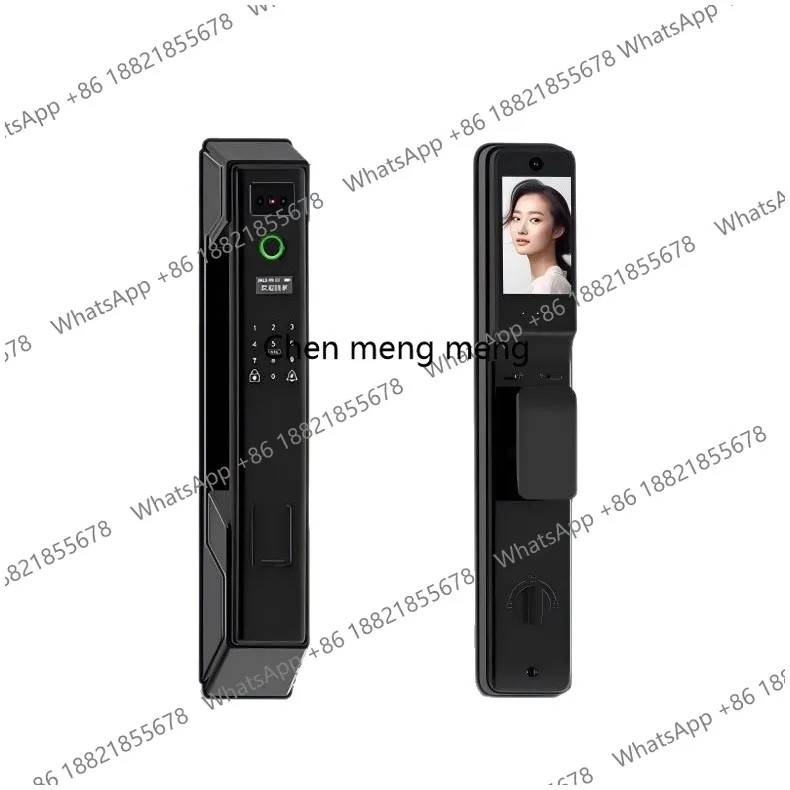 Facial recognition smart, home security door fingerprint, electronic door, security, monitoring password lock