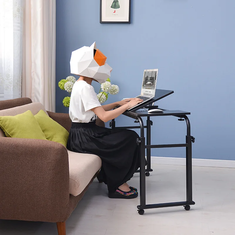 Two person cross bed table, computer rack on bed, laptop desk, movable care for household multifunctional lazy person desk