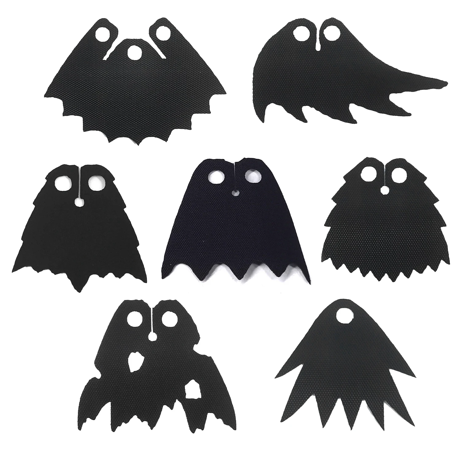 MOC Figuren Schwarz Umhang Stoff Bausteine Gebrochenes Loch Cape Zubehör Montieren Ziegel Spielzeug