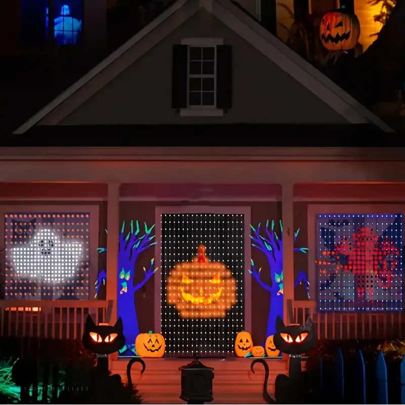 Led Smart Curtain Lights New year's garland App RGB Fairy Lights DIY Pattern Music Ambient Lighting For Home Holiday Party