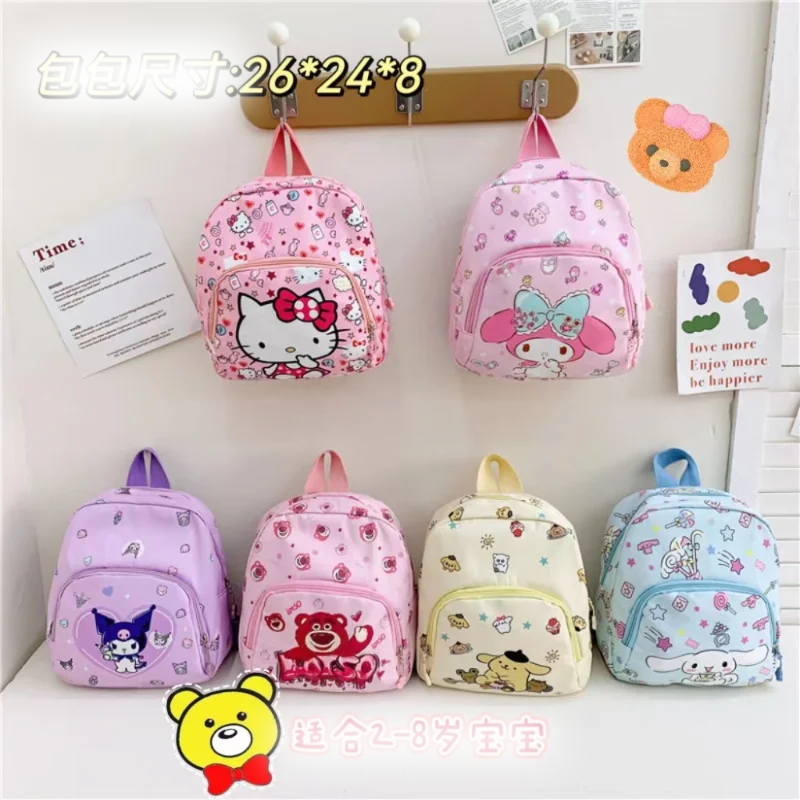 Sanrio Hello Kitty Children\'s Bags Cartoon Cute Boys and Girls Burden Reduction Kindergarten Backpack Children Backpack