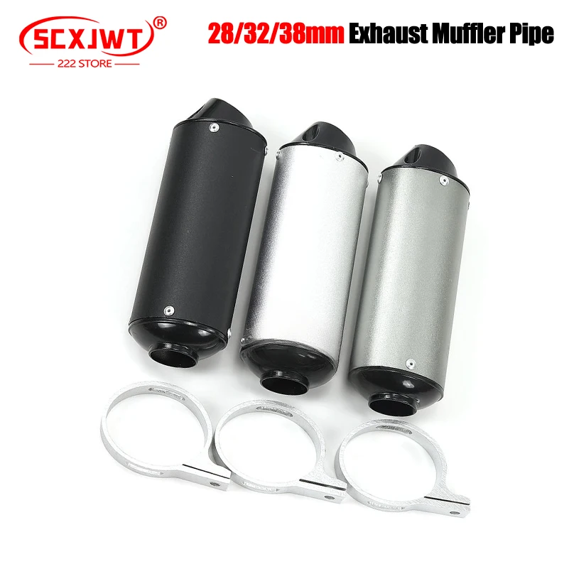 Universal 28mm 32mm 38mm Motorcycle ATV Exhaust Muffler Pipe For 125cc 140cc 150cc 160cc Dirt Pit Bike