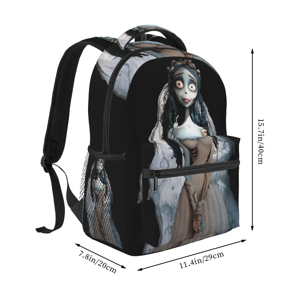 Corpse Bride Premium Scoop Backpack Hot Sale Daypack Large Capacity Kids BookBag School Bag Shoulder Bags for Men Women