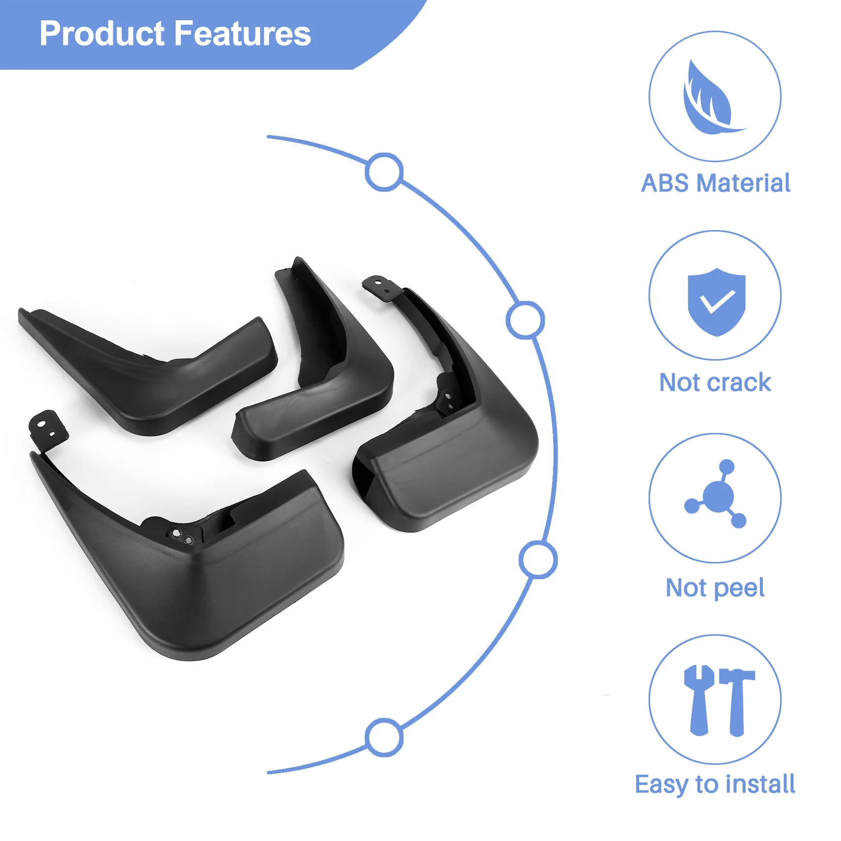 

Prominent 4Pcs Car Mudflaps Splash Guards Mud Flap Mudguards Mud Flaps For Vauxhall Opel Insignia 2008-2016