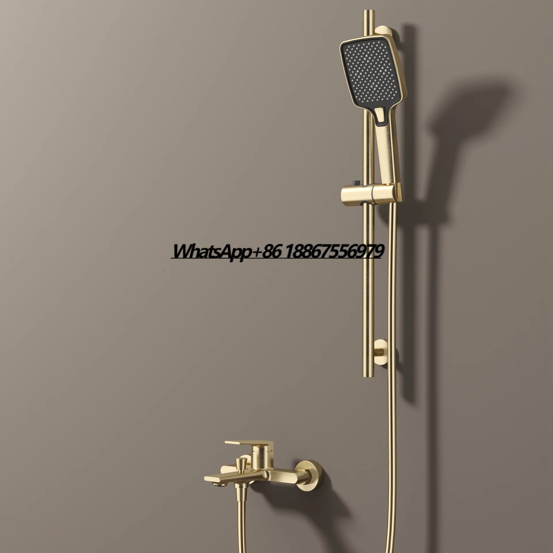 

Modern Luxury High Pressure Bathroom Sink Open-Mounted Gold Bath Shower Faucets with Copper High Quality Shower Head Set