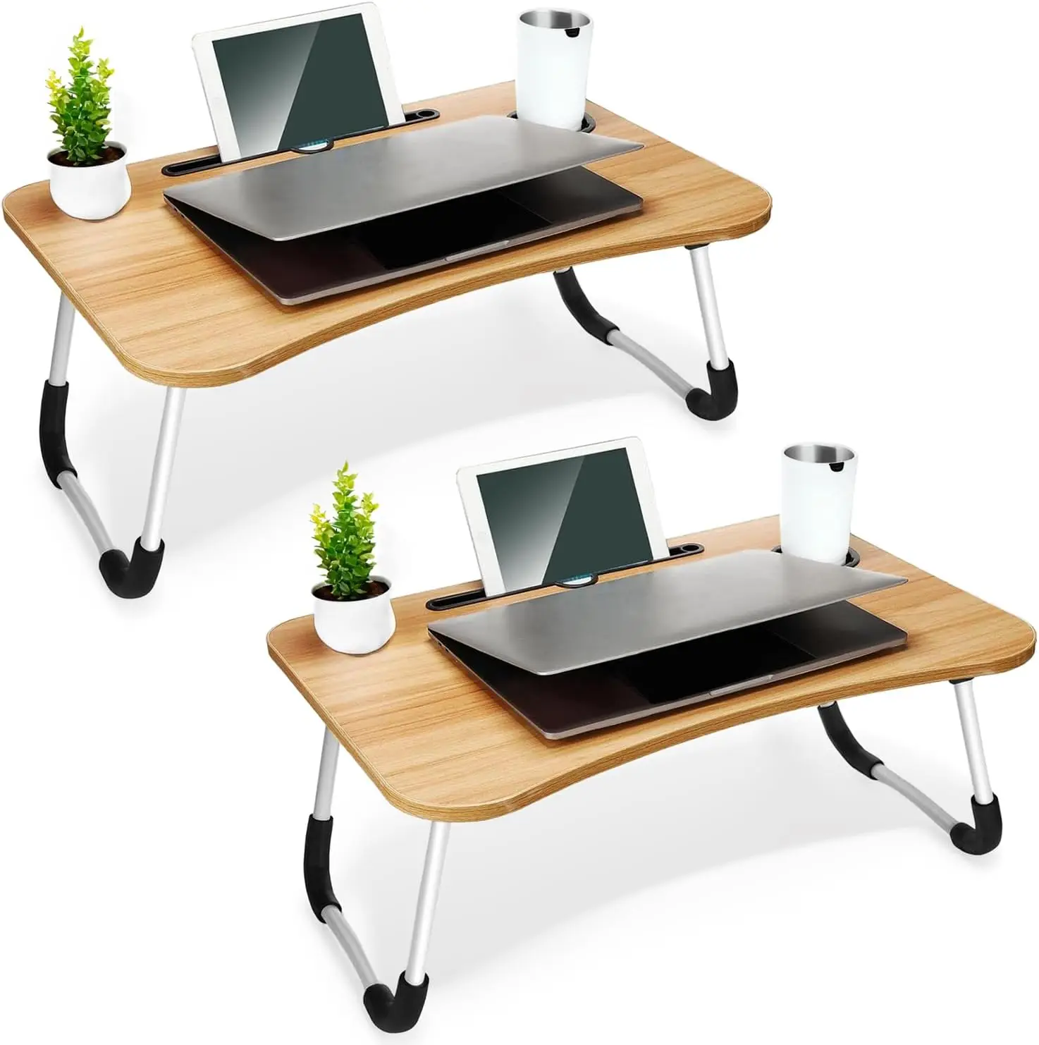 

Складной столик для ноутбука с подставкой для чашки и ножками, столик для кровати или дивана, поднос для завтрака