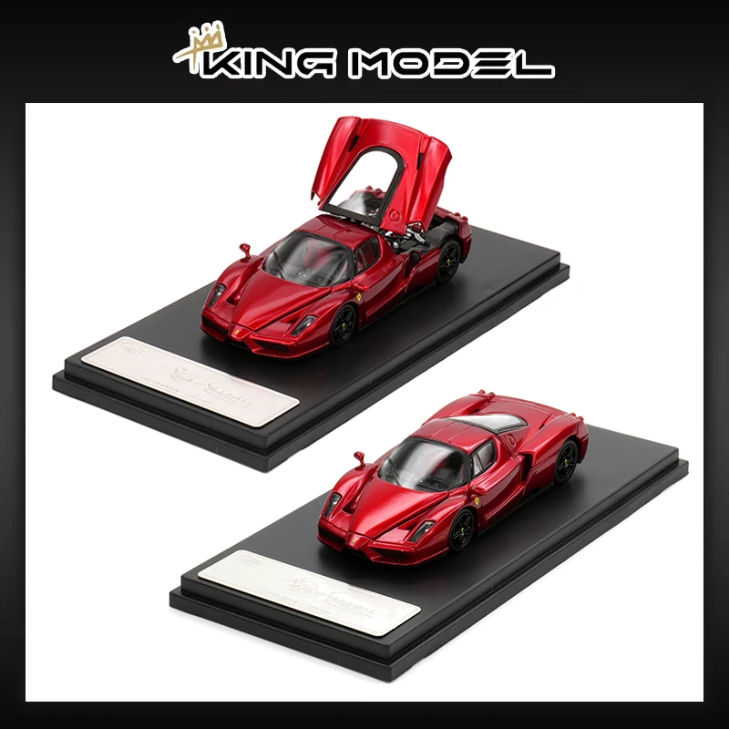 

Модель King 1:64 Enzo Metallic Red с открывающимся капюшоном, литая под давлением диорама, модель автомобиля, игрушка KM