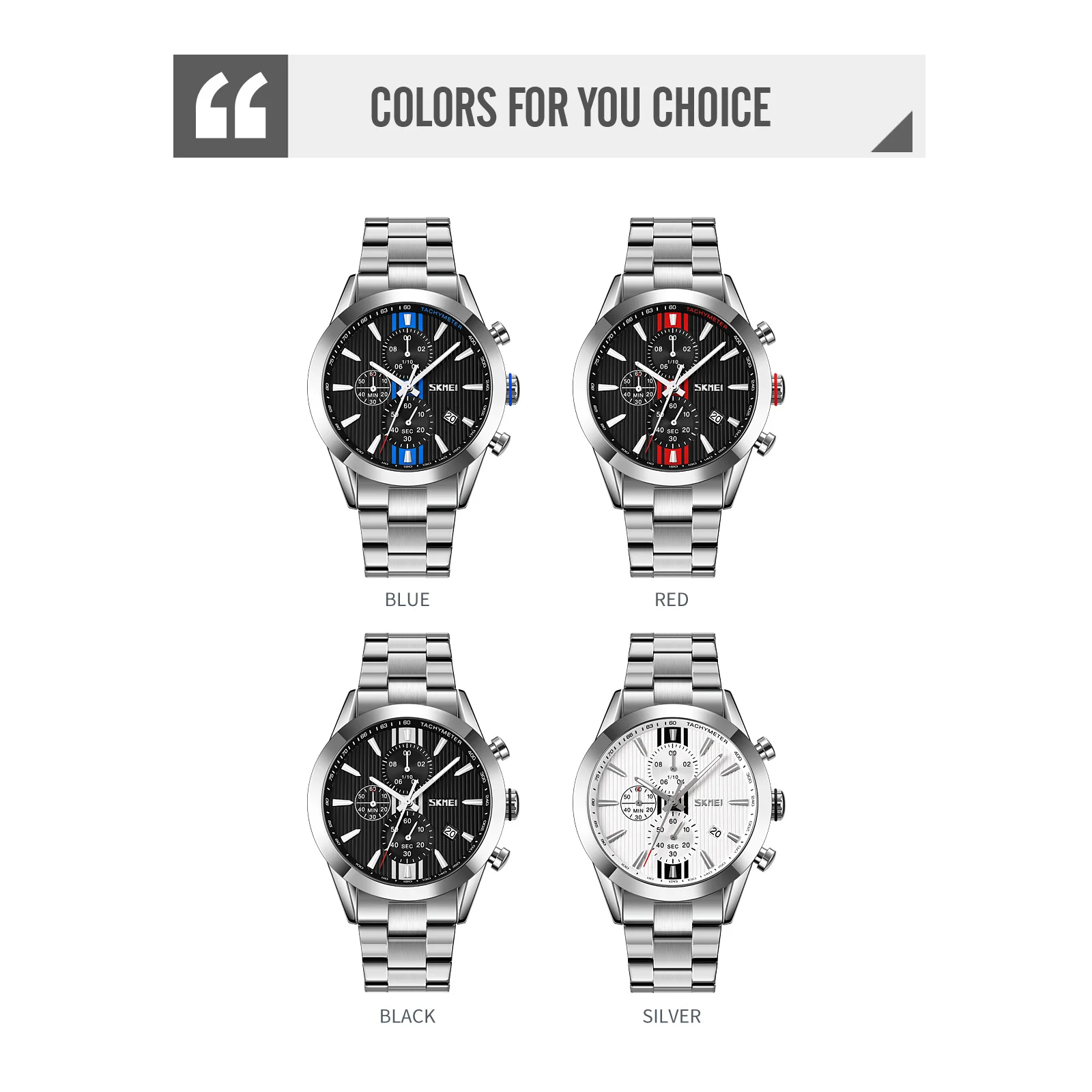 Skmei-多機能スポーツストラップ,防水,ステンレス鋼,9302