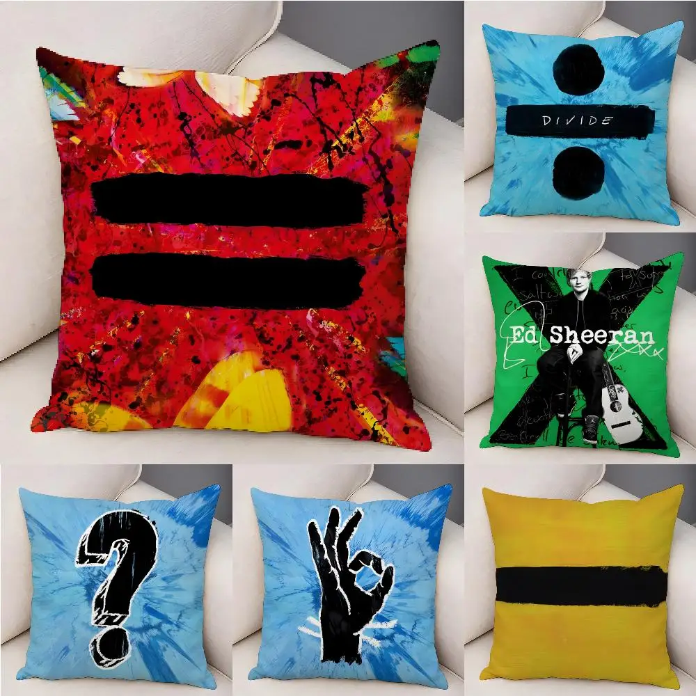 Singer E-Ed Sheeran Music Cushion Cover Organic Linen Square Pillow Case Durable Non-Allergenic And Kind To Skin
