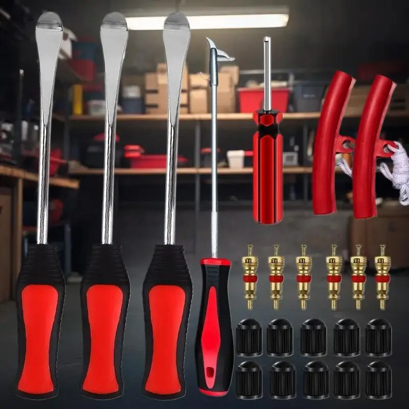Leve per cambio pneumatici Rim Guard - Strumenti per cucchiaio antigraffio per installazione di pneumatici per auto, moto e biciclette, kit di 3 dimensioni