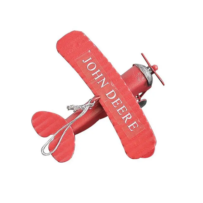 Airplane Decoration Hanging Airplane Ornament Vintage Mini Metal Airplane Toys Decorations Model Aircraft Pendant for Boy\'s Room