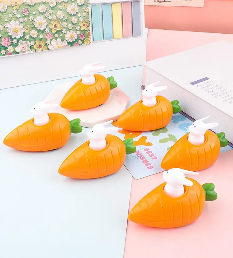 5 pezzi di cartone animato pasquale carota coniglietto inerzia auto giocattoli carino carota coniglietto pull-back auto divertimento per bambini piccolo giocattolo regalo per feste all'ingrosso