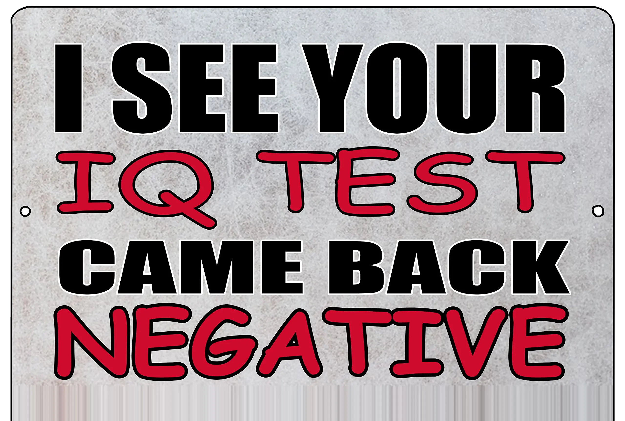 Rogue River Tactical Funny IQ Test Metal Tin Sign Wall Decor Man Cave Bar Sarcastic Signs sign