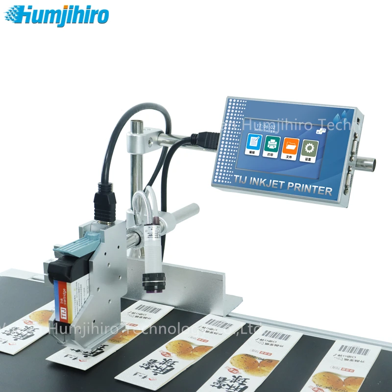 20 Languages 12.7mm Online Thermal Inkjet Printer QR Barcode Variable Date Expiry Date Number Logo Thermal Inkjet Printer