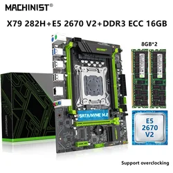 MACHINIST-Conjunto de placa base X79 LGA 2011, CPU Xeon E5 2670 V2, procesador 16G = 8G * 2 DDR3, memoria RAM ECC, compatible con cuatro canales, 282H