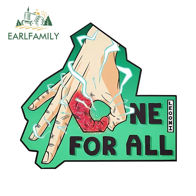 EARLFAMILY popular anime deku Car Stickers Cool hand gesture Graffiti Decal wonderful Waterproof Air Conditioner Accesorios