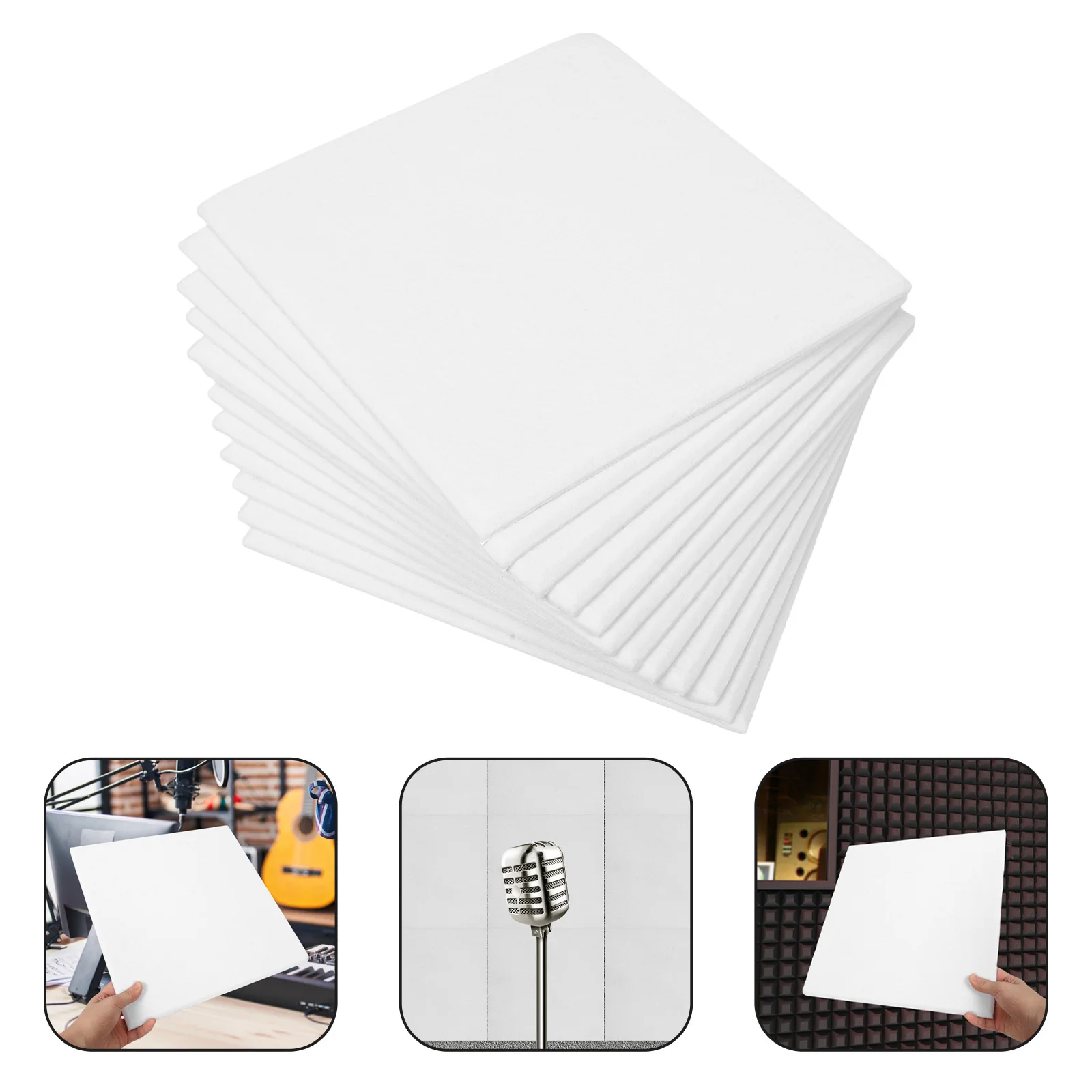 

12Pcs Acoustic Panels Adhesive Soundproofing Fire Resistant Noise Reduction Foam Wall Panels Studio Sound Insulation Padding