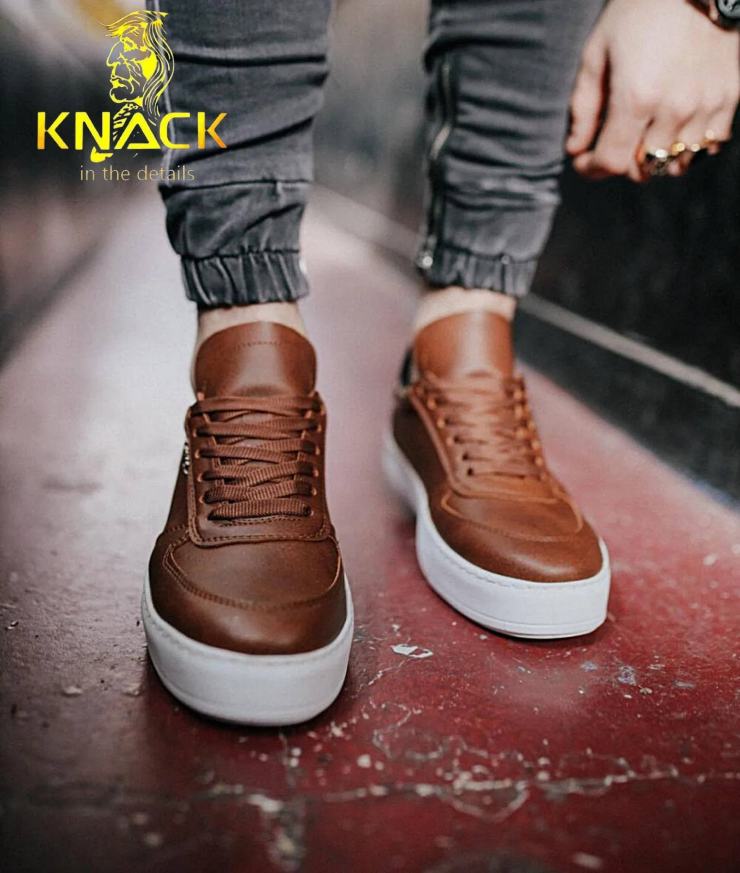 

Knack Chunky Men's Sneakers Summer Breathable Men's Sneakers Tan 2021 Fashion Design Comfortable Walking Oversized Men's Shoes 40-44