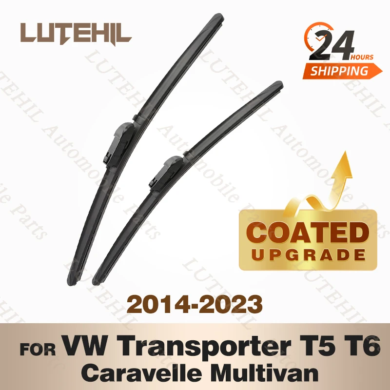 LUTEHIL\'s Silicone Front Wiper Set For VW Transporter T5 T6 Caravelle Multivan 2014 - 2023 coated windshield wiper blade 24\