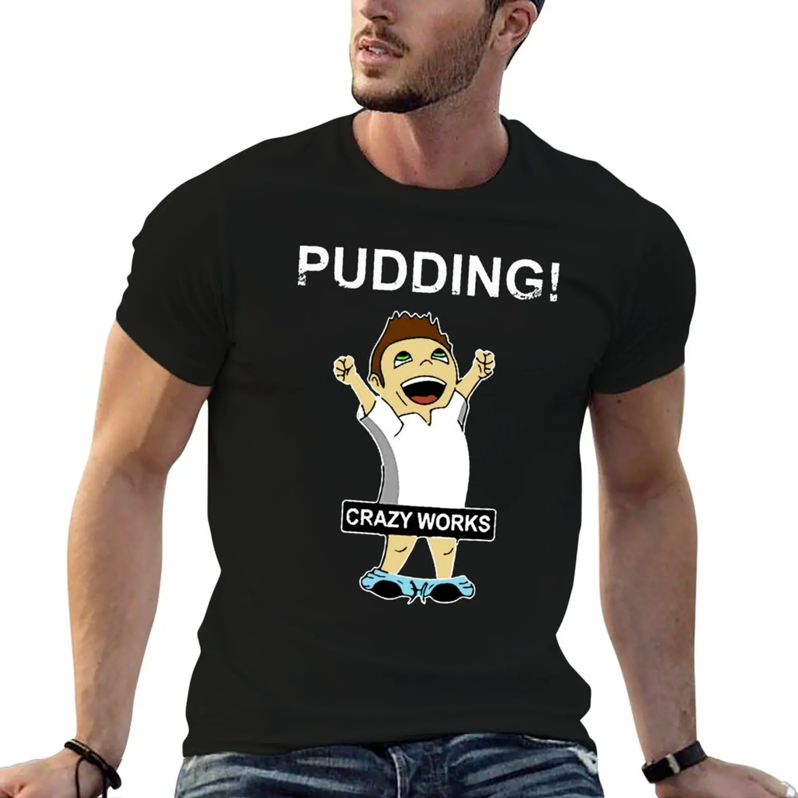 Camiseta de diseño Supernatural de Dean Winchester Pudding Crazy Works, camiseta artística suave para mujer, camiseta de diseño barato de los años 80