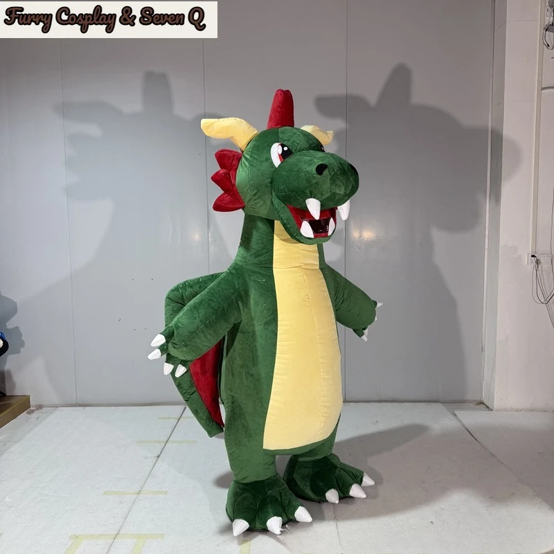 New Inflatable Zodiac Dragon Cartoon Mascot Clothing Lovely Colorful Costume for Adult Cosplay Mascot Carnival Party No Battery