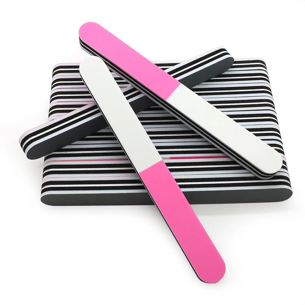 

10/30/100pcs Thick Sponge Nail Buffer File 3-Sides Sanging Buffing Polishing Strip Manicure Tools Smooth Buffing Shining Files